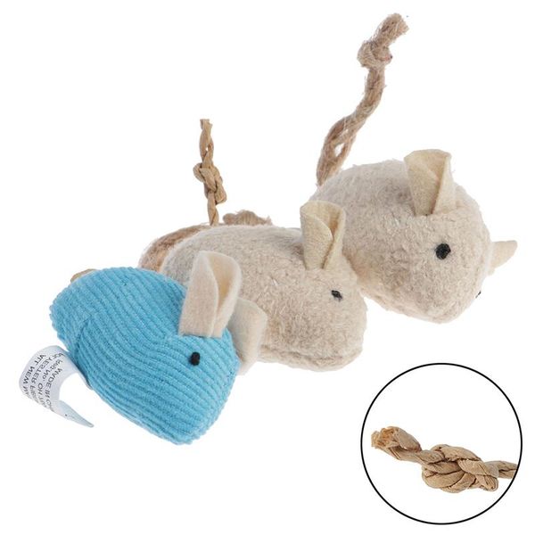 

3pcs/lot mix pet cats toys fun plush mouse cat toy for little fat