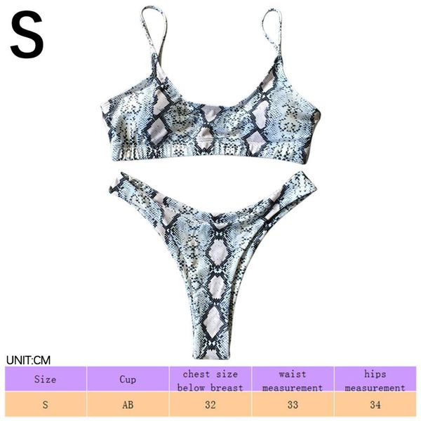 

women's swimwear swimsuit snakeskin leopard print bikini women bathing suit, White;black