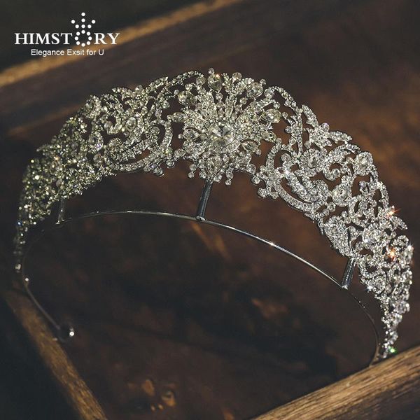 

hair clips & barrettes himstory vintage baroque tiara and crowns for wedding accessories bridal crystal queen princess jewelry, Golden;silver
