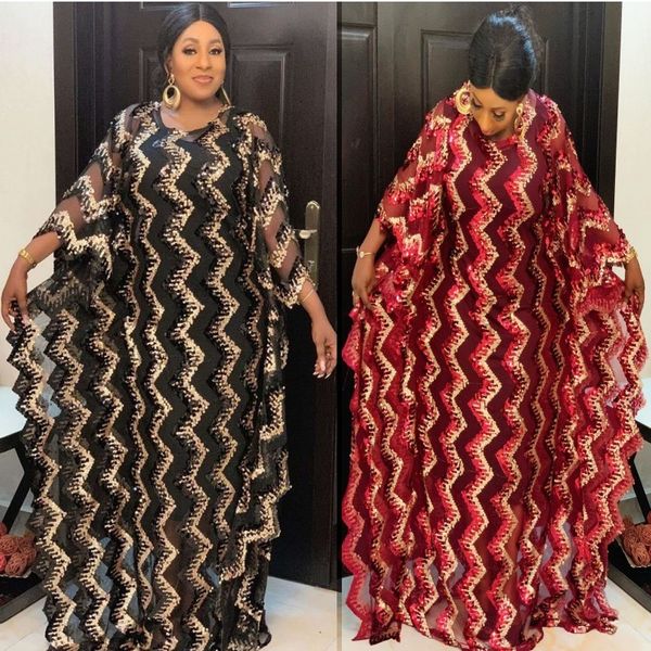 

dresses super size new women's sequins dashiki fashion loose embroidery long dress for women african clothesc3td sxhg, Black;gray