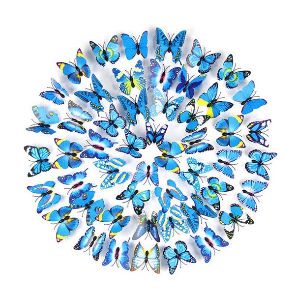 

ohoho 12pcs 3d butterfly diy room home window wall refrigerator stickers decoration balloon arch decor party accessories