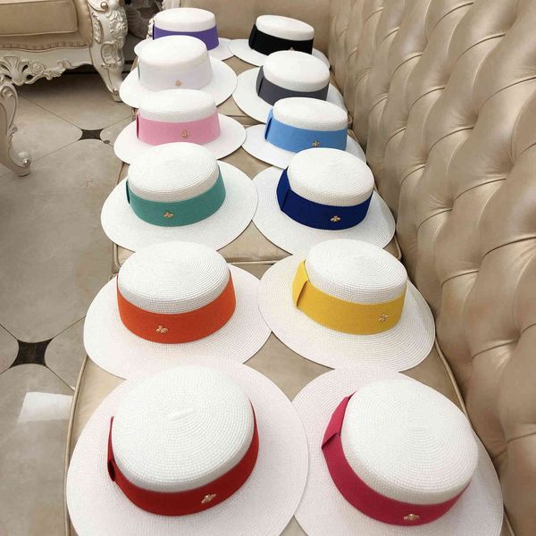 

fashion 6cm multi color elastic flat hat, Black;white