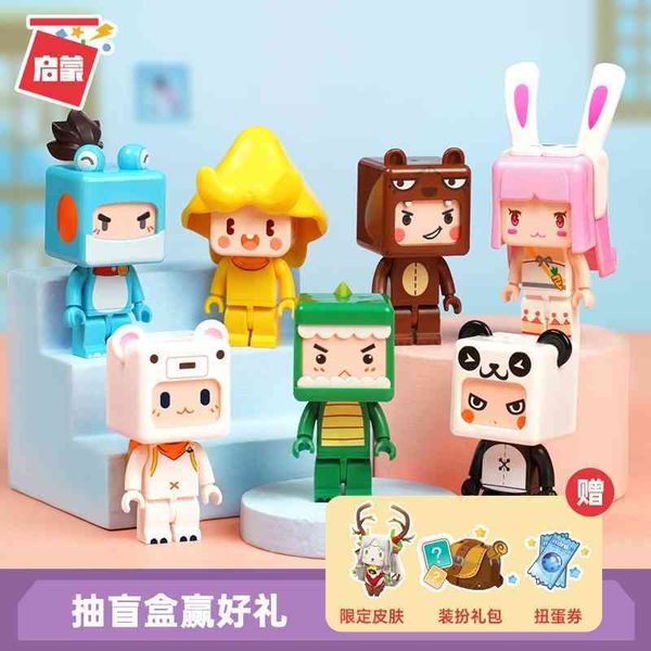 

enlightenment mini world game with blind box hand-made assembled toy model, gift building blocks for male and female students