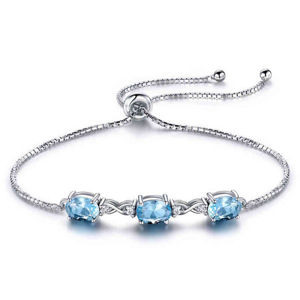 Verstellbares Nano-Tansanit-Armband aus 925er-Sterlingsilber mit hochwertigem Tennis-Diamant für Damen