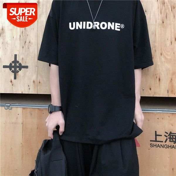 

japanese loose wild cec short-sleeved t-shirt male student couple half-sleeved shirt #wt1z, White;black