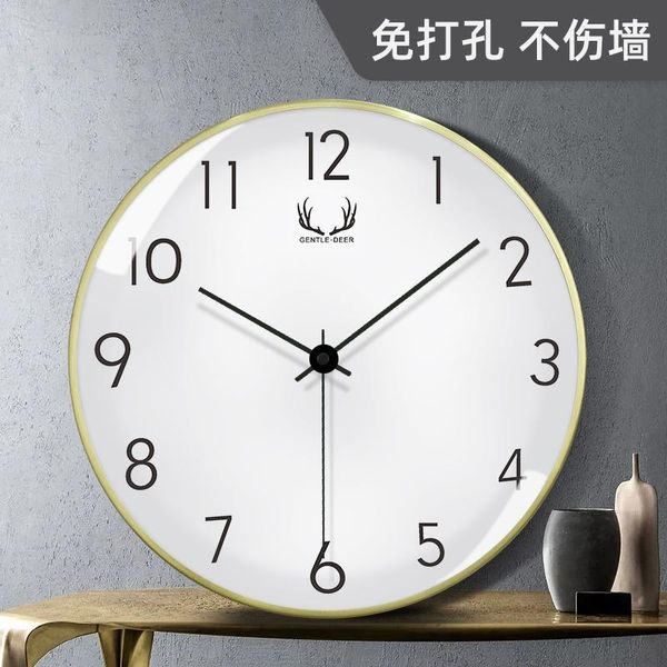 

wall clocks gold creative clock modern design quartz silent simple metal pointer nordic reloj pared home decoration ad50wc