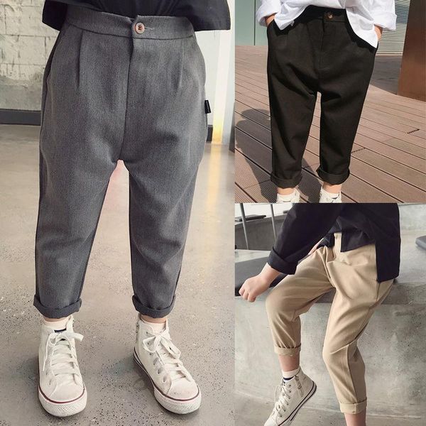 

summer spring teenage children's casual carrot pants korean boys girls trousers baby kids harem, Blue