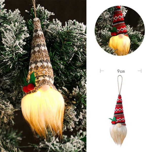 

christmas decorations tree pendant with light faceless doll dwarf hanging xmas stocking for home ornament