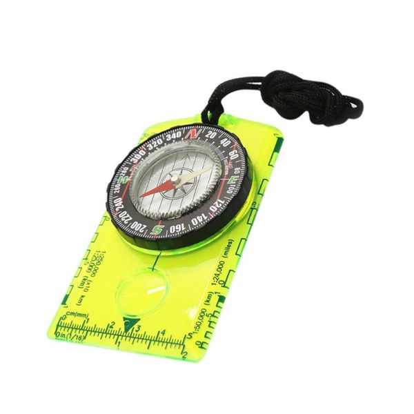 

acrylic magnifying compass ruler scale scout hiking camping boating orienteering map (green) outdoor gadgets