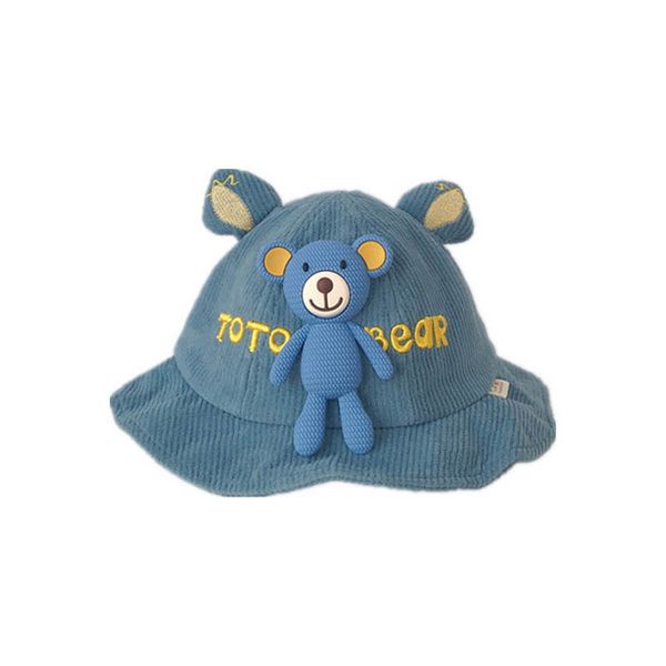 

baby caps kids hats infant bucket boys girls hat children accessories spring autumn velvet cartoon corduroy cap b7509, Yellow