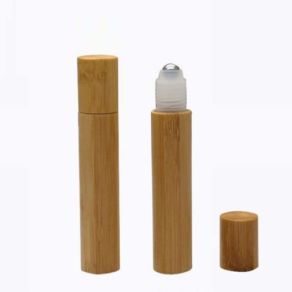 

storage bottles & jars 15ml x 12 bamboo roll on perfume plastic bottle 15cc eyecream container with roller lotion cosmetics for perfumes oil