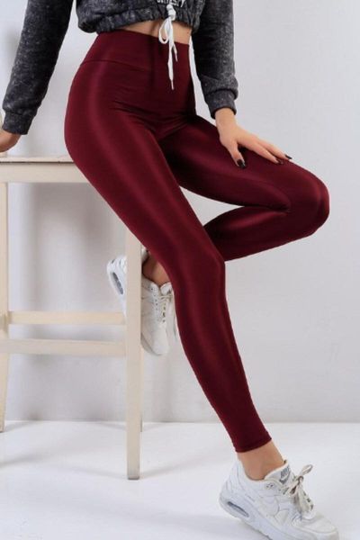 

women's leggings claret red disco 11-zmz-bordo-6, Black