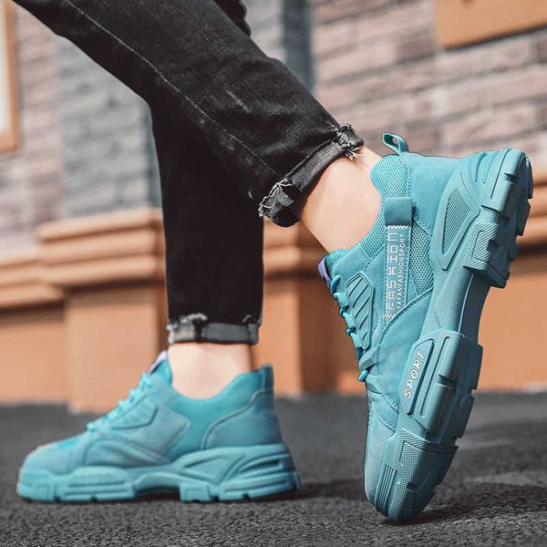 

2021 men's sports shoes low tidal lace up korean daily breathable casual