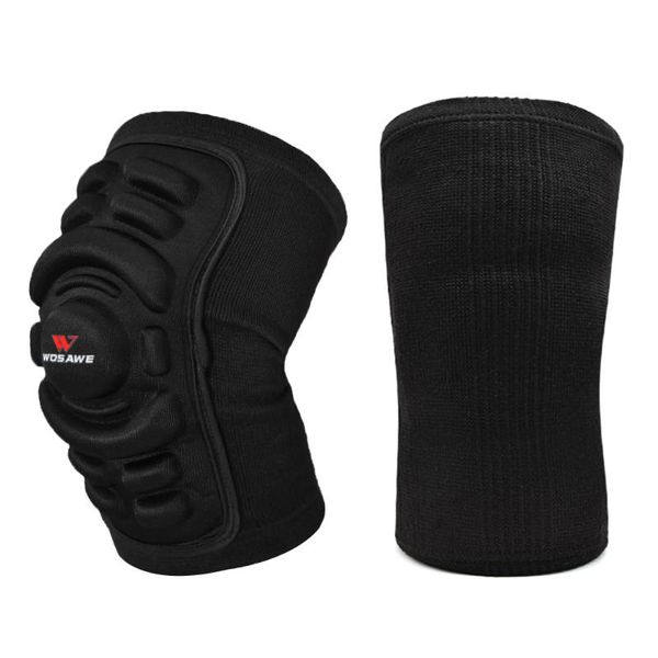 

elbow & knee pads wosawe 1pc cycling protector sports safety eva honeycomb warm pad breathable ski protective gear, Black;gray