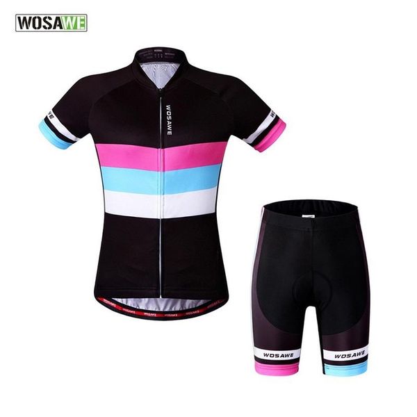 

arrivals short sleeve cycling suit for woman racing sets, Black;blue