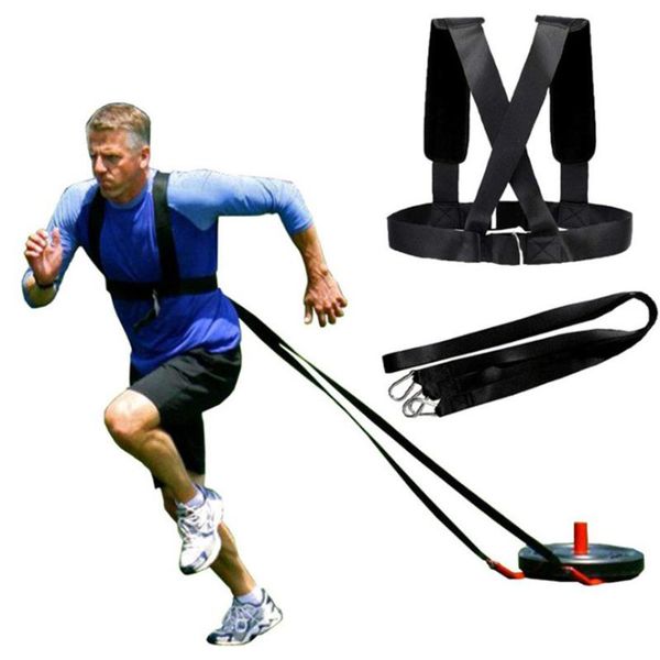 

adjustable sled harness fitness equipment elastic exerciser tire pulling speed training band resistance waist pull rope bands