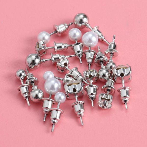 

stud 9pairs/set earrings lovely stylish decorative pearl rhinestone shiny (gold sets), Golden;silver