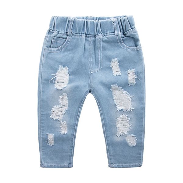 Fashion Children Rasgado Meninas Denim Calças Para Adolescentes Meninos Meninos Jeans Crianças Roupas 2610 Q2