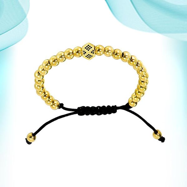 

bangle trendy stainless steel with diamond round bead adjustable bracelet making charms for jewelry hand accessories paired friendship, Black