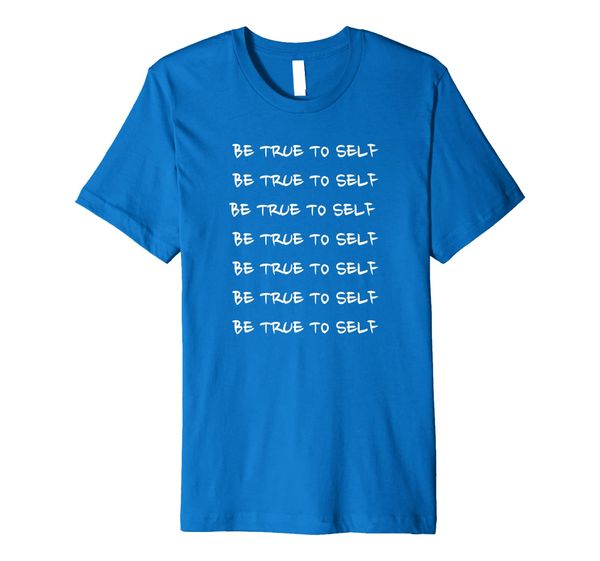 

mens inspirational be true to self premium t-shirt, White;black