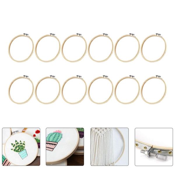 

other arts and crafts 12pcs embroidery hoops bamboo frames adjustable circles