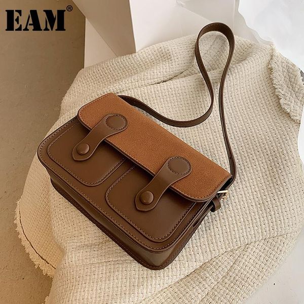 

shoulder bags [eam] frosted bag female autumn winter 2021 fashion versatile messenger single armpit tide 18a6339
