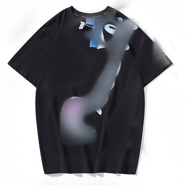 

mens letter printing tee t-shirts fashion trend summer short sleeve loose tees designer male round neck casual hip hop thin tshirt t04, White;black