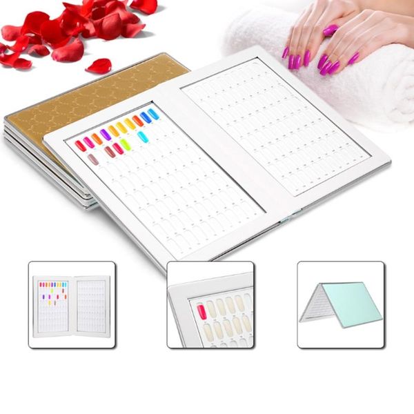 

nail color display book 160 colors nails polish chart with 240pcs tips uv gel card board salon tools f1ff art kits