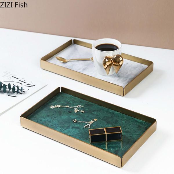 

kitchen storage & organization cermet tray fruit marble deskdecoration jewelry and cosmetics organizer gift home