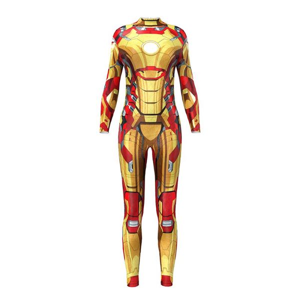 

women's jumpsuits & rompers women gold cosplysuperman bodysuits long sleeve s to xl, Black;white