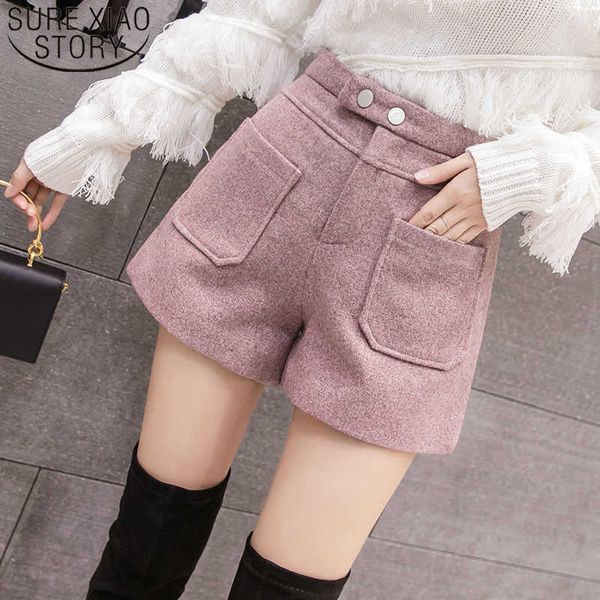 

high waist shorts spring winter fashion women shorts casual shorts women pockets chic pink black apricot harajuku chic 210527, White;black