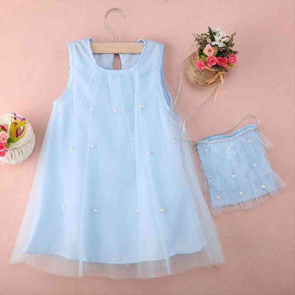 

pudcoco girl 1y 7y dress princess kids baby party pearl tulle sundress bag usa, Red;yellow