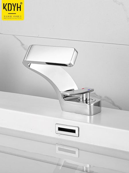 

basin fauctes vanity luxury waterfall water tap deck mounted ceramic plate spool torneira monocomando banheiro furniture bk50bf