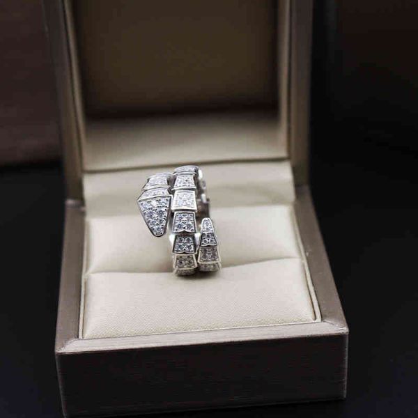 

jewelry s925 silver snake ring, men's and women's double circle ring