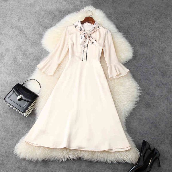 

casual dresses superior quality slim spring fashion length princess flower dress elegant women lace retro bow party fsjx, Black;gray