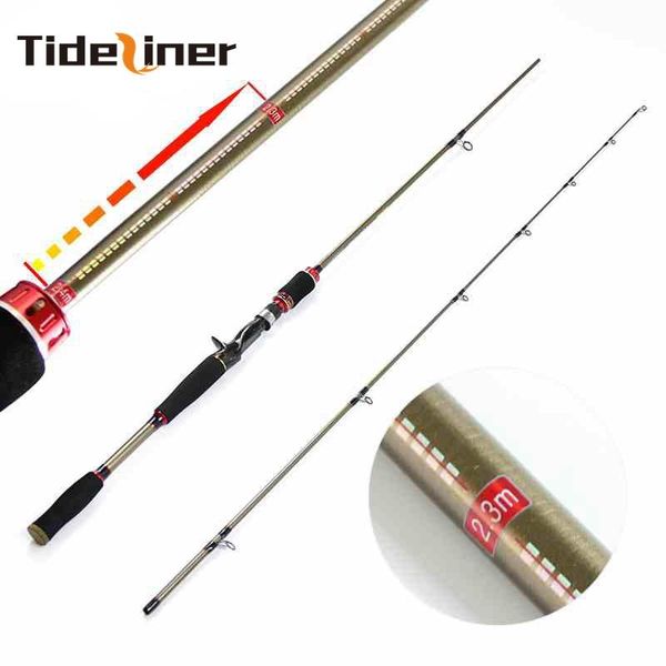

tideliner adjustable 1.8m-2.1m 2.1m-2.4m spinning casting fishing rod carbon fiber baitcasting rods pole boat