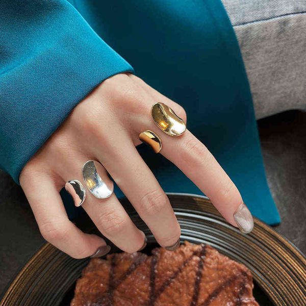 

todorova geometric wide smooth opening ring for women fashion retro temperament party accessories dropshipping k g1125, Slivery;golden