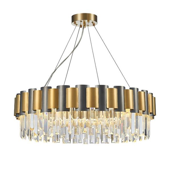 

modern creative design crystal chandelier led gold indoor living room lights ac110v 220v lustre cristal dinning lamp chandeliers