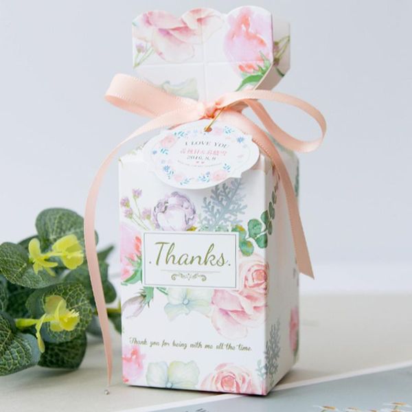 

gift wrap 50pcs/lot europe pink grey minimalist personality candy box chocolate packaging wedding favors portable party favor