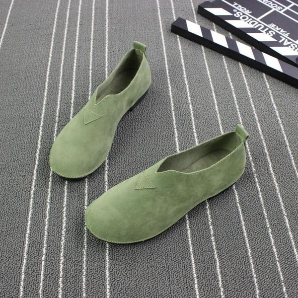 

spring men's korean casual fashion slip on lefu shoes suede women's flat bottomed soft slippers, Black