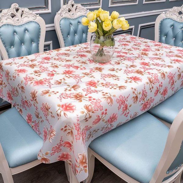 

table cloth pvc tablecloth waterproof rectangular cover pad kitchen pattern oil-proof soft glass e11301