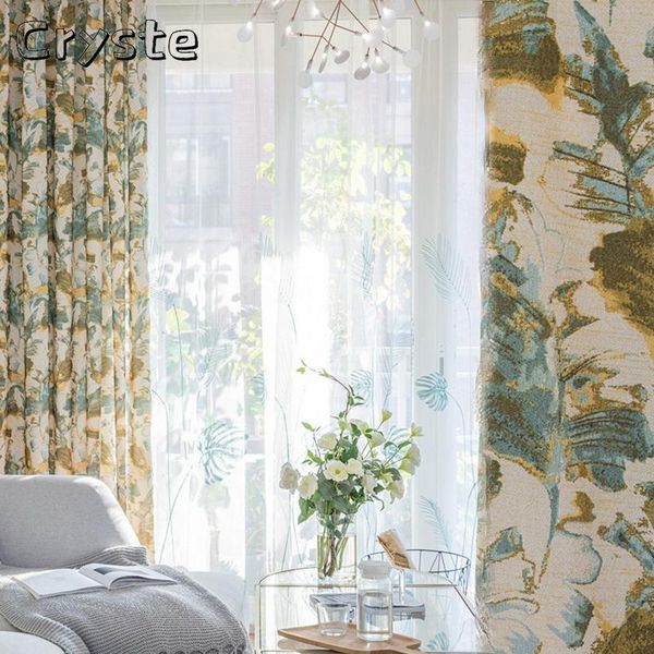 

curtain & drapes modern simple curtains natural printing finished custom blackout for living dining room bedroom