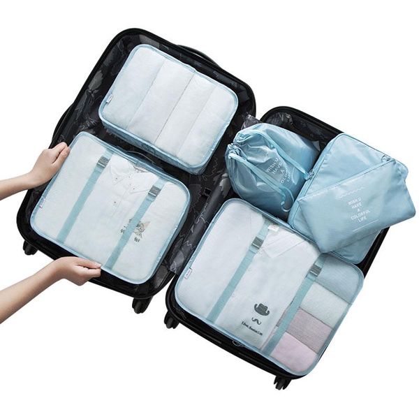 

duffel bags 6pcs traveling high capacity clothes packing cubes luggage organizer tidy pouch portable container waterproof storage case