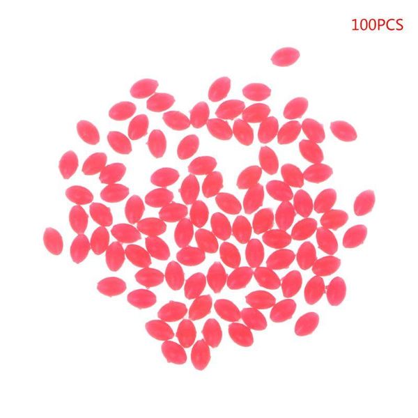 

fishing accessories 100pcs oval luminous lures beads sea hard floating float tackles