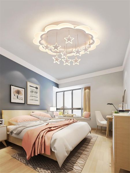 

ceiling lights nordic stars children's lamps bedroom led lighting boy girl baby room study living dining simple light