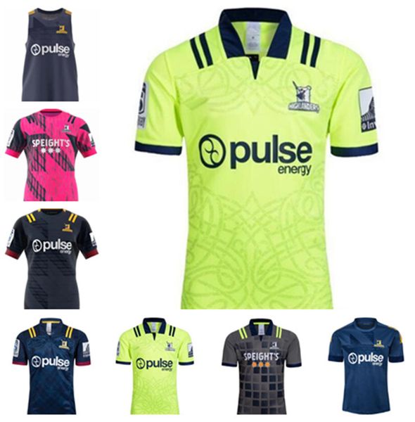 

20-21super rugby jersey highlanders home away t-shirt highlander retro singlet rugb y men s-5xl, Black;gray