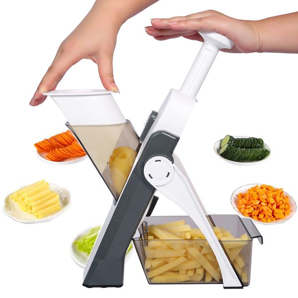Gadgets de cozinha multi-função em cubos batata vegetais vegetais triturador slicer ralador engrossar manual cortador de cenoura