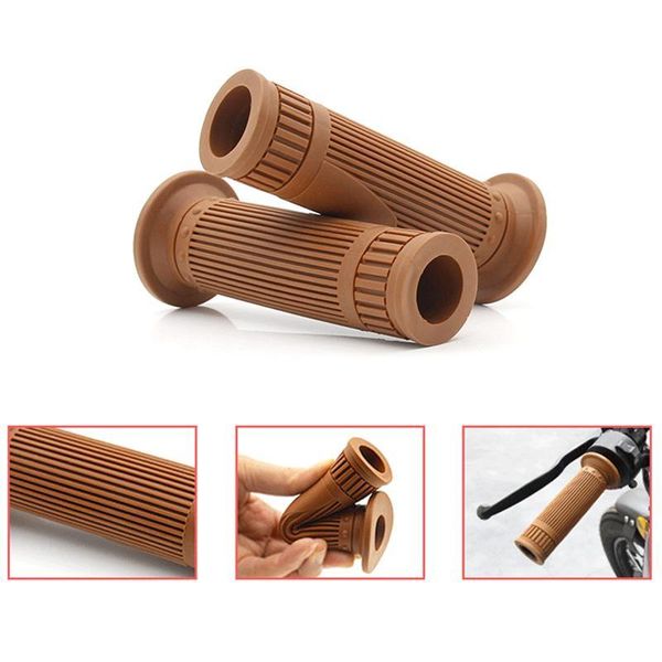 

handlebars 2pcs motorcycle rubber handlebar cover 22mm hand grip bar end for bike cafe racer car styling