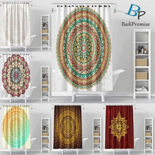 

eastern europe bohemia mandala style 3d print custom waterproof shower curtains home modern decoration toilet bathroom adult