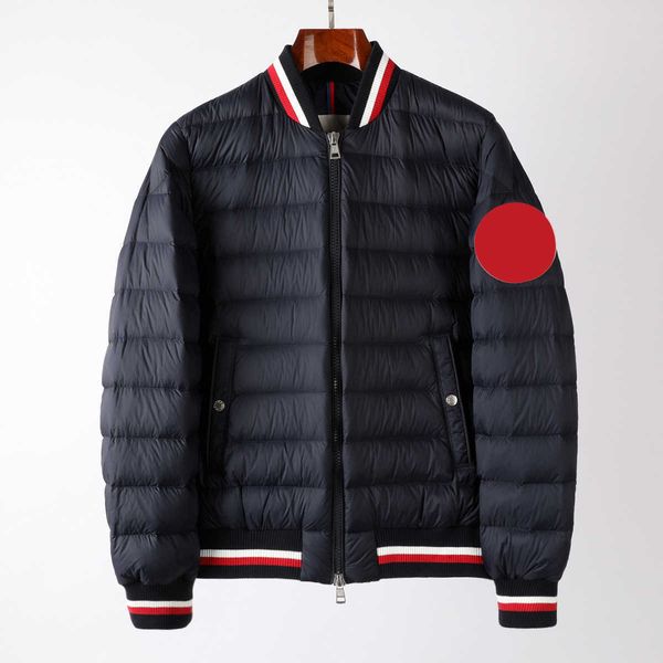

france mens down jacket letter fashion monclair knitted women parkas panel casual coats bomber luxury jackets designers men s clothing, Black